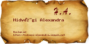 Hidvégi Alexandra névjegykártya